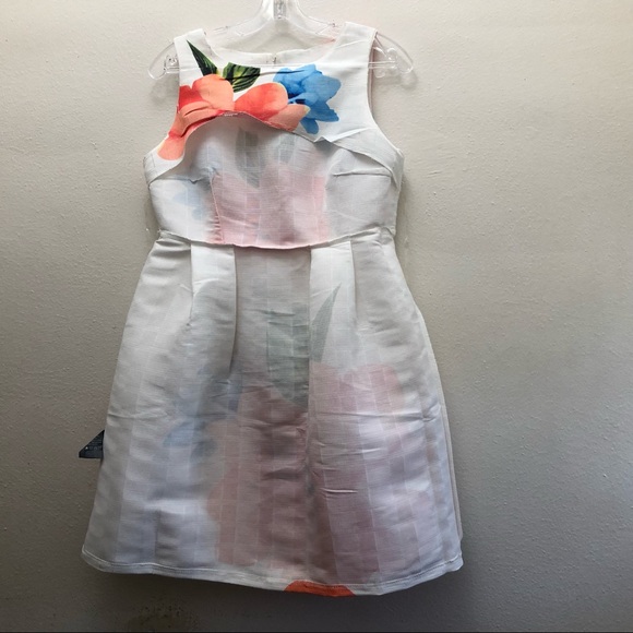 Christian Siriano Women's Size M Sleeveless Bold Floral Print Mini Summer Dress - Picture 8 of 9